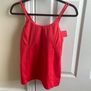 Athlete red exercise tank top